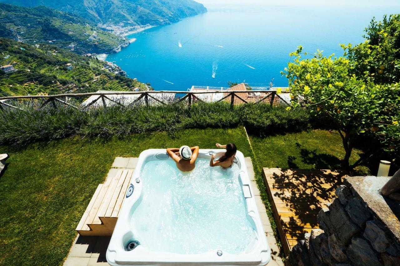 Sea View Villa In Ravello With Lemon Pergola, Gardens And Jacuzzi - Ideal For Elopements Eksteriør bilde